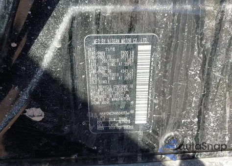 2017 Nissan Armada Sv z USA, uszkodzony, nr VIN JN8AY2NC2H9504072